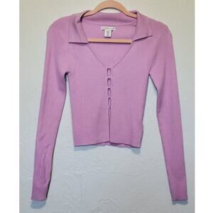 Sincerely Jules Women's XS Pink V-neck Long Sleeve Top